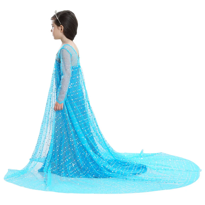 Высокое качество Новинка 2017 года платье Эльзы на заказ костюмы принцессы из
