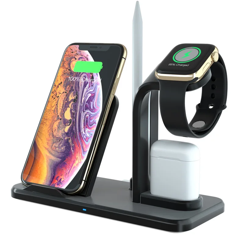 

3 IN 1 Qi Fast Wireless Charger Dock Station For AirPods iPhone 11 Pro XS MAX XR X 8 Charger Holder Dock for Apple Watch 4 3 2 1