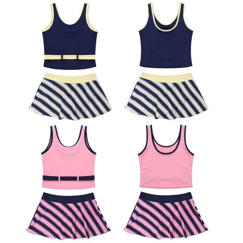 2 шт. детский купальник-танкини с принтом в полоску | Спорт и развлечения