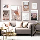 Римская Италия сафьян здание абстрактная линия стены искусства холст живопись плакаты на скандинавскую тему и принты настенные картины для декора гостиной