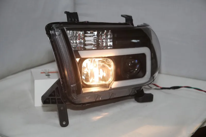 Для TOYOTA Tundra светодиодный головной фонарь 2007 2008 2009 20112012 2013 год передние фары с дневными ходовыми огнями