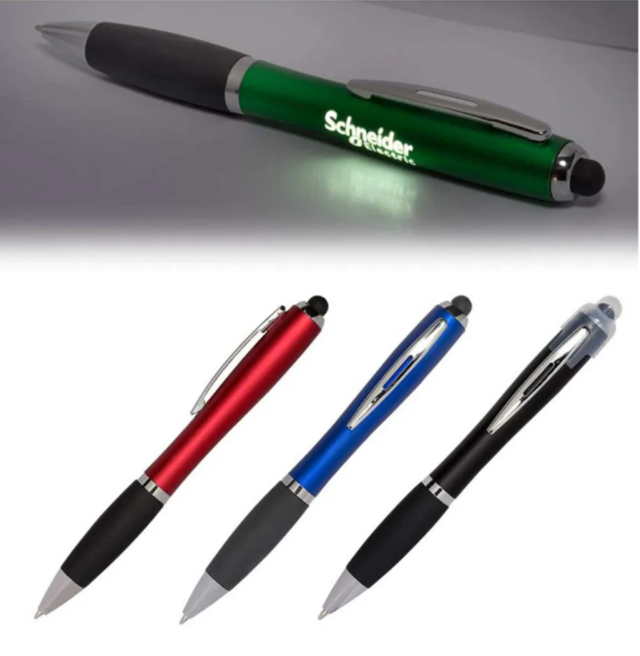 

1000pcs/set Advertising LED LOGO Pen Wholesale Promotional Touch Screen Stylus Pens with Custom Logo Promotion Pen