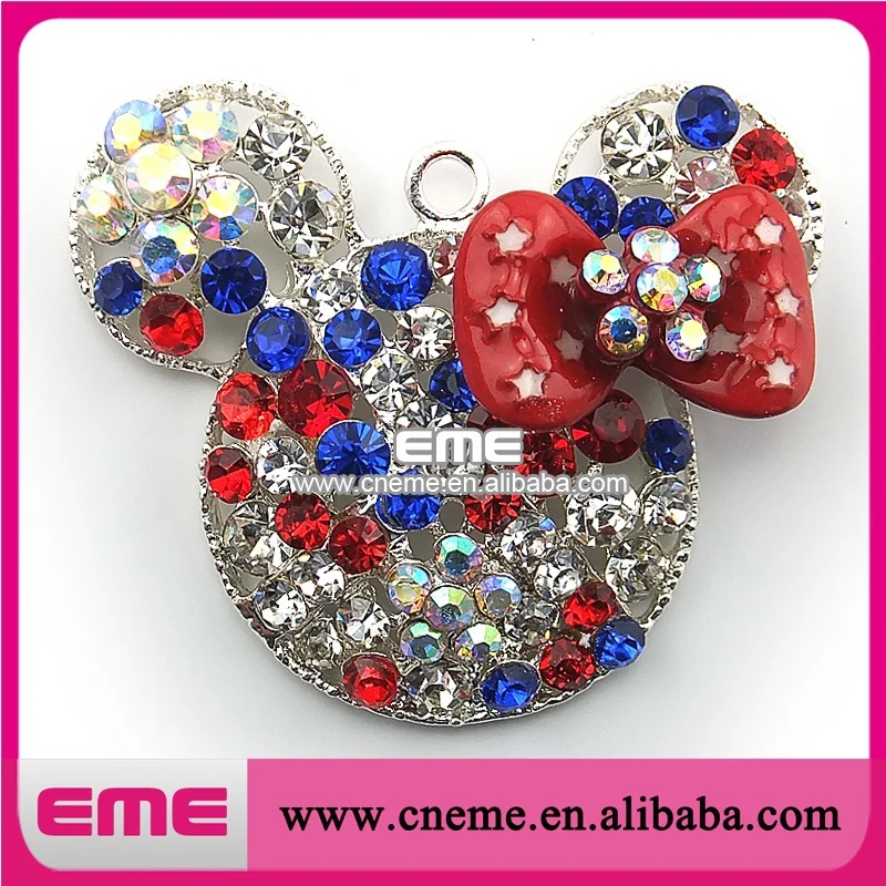 48 мм продавать многоцветный милый глава горный хрусталь кулон с горошек