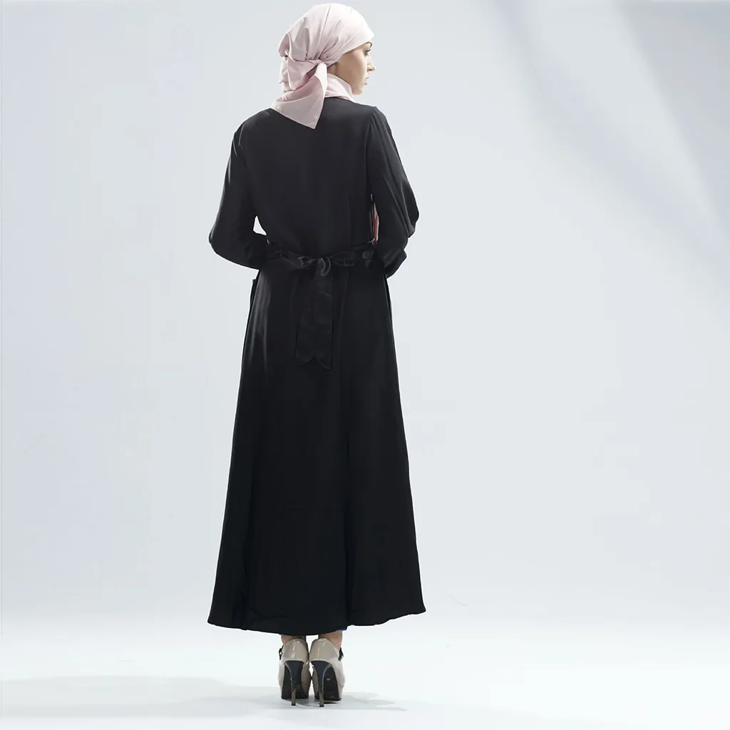 2018 Abaya s мусульманское платье Дубай abaya женское Макси jilбаб длинное вечернее