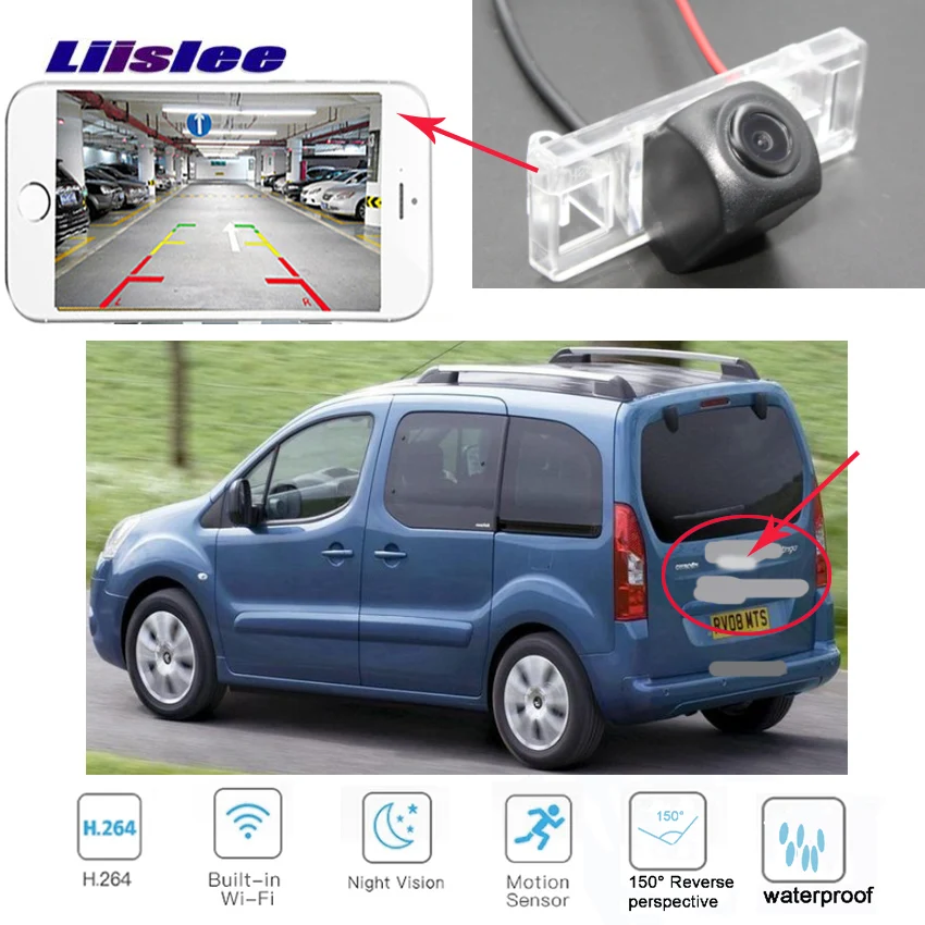 LiisLee беспроводная камера заднего вида для Citroen Berlingo Doninvest Orion M HD камера ночного видения камера заднего вида номерного знака