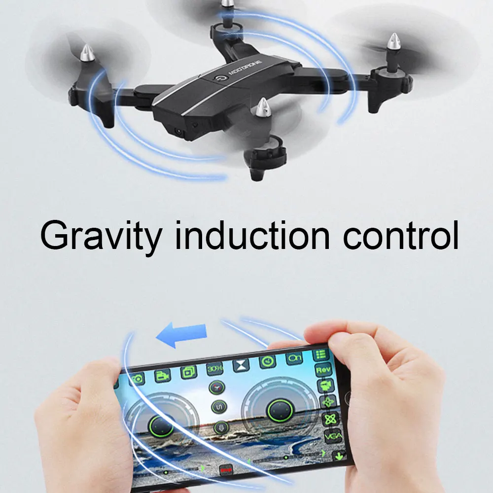 Съемкой от первого лица интеллигентая(ый) складной Дрон Квадрокоптер WI-FI FPV 480P HD Камера 6-Axis Безголовый режим висения стабильный Gimbal для квадрокоптера дрона с дистанционным управлением