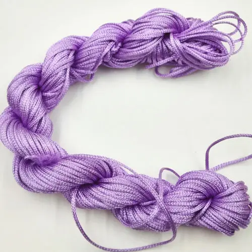 Lilac colour LNRRABC новые ювелирные изделия нить плетеная веревка DIY 29 цветов для китайский узел, браслет ювелирных изделий нейлоновый шнур 1 мм* 26 м - Цвет: Lilac colour