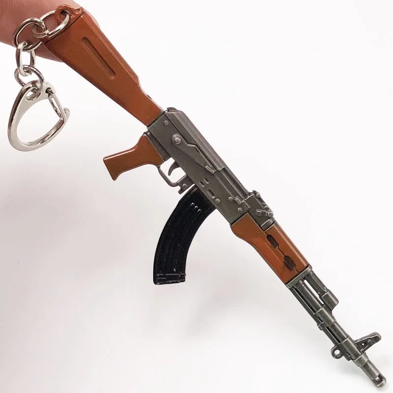 

11cm PUBG 7.62mm Weapon Rifle AKM Model AK 47 Toys Gun llaveros chaveiro sleutelhanger tabanca AK47 Keychains