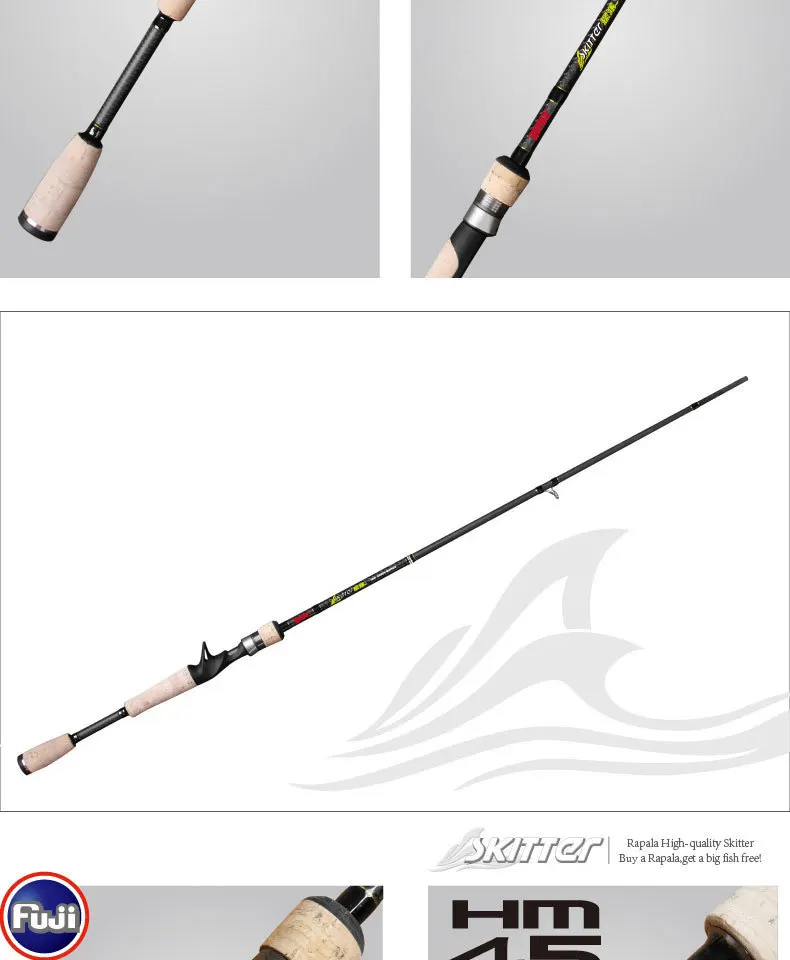 Rapala бренд sktter серия Tetra осевая углеродная Приманка Удочка M Ml MH Мощность 1,98 м 2,13 м 2 сегментная приманка литье спиннинг