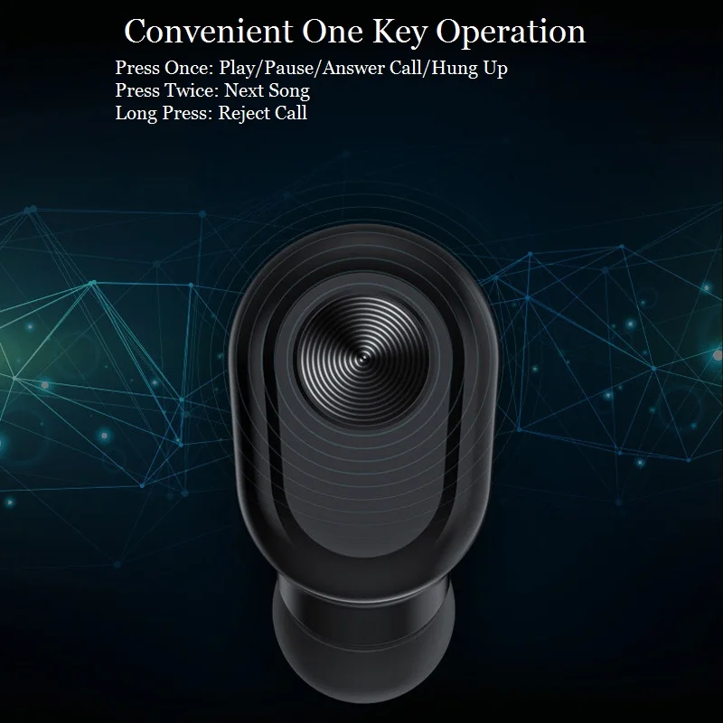 Миниатюрные Bluetooth наушники беспроводная гарнитура с микрофоном Hi Fi стерео