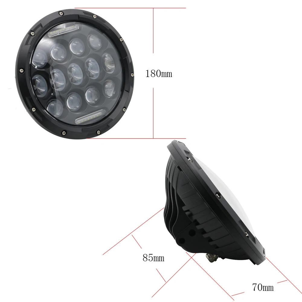 Горячие Продажа Новые 7 дюймов светодиодные фары для джипа Wrangler 5D цветная (RGB)