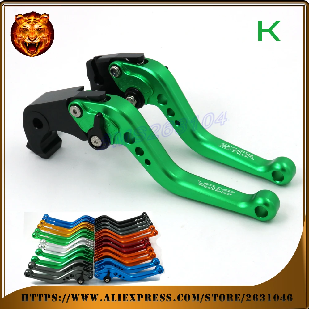 

Adjustable Brake Clutch Levers For KAWASAKI ZX10R ZX-10R 04 06 07 08 14 15 RED BLUE GREEN RED FREE SHIPPING Motorcycle