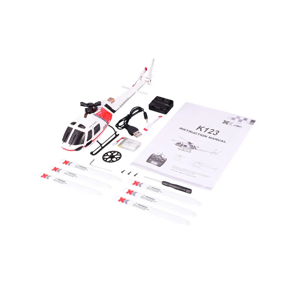 BNF(without Remote) Wltoys XK AS350 K123 6CH 3D 6G система дистанционного управления игрушка бесщеточный мотор RC вертолетный передатчик совместим с FUTABA S-FHSS - Цвет: BNF(without Remote)