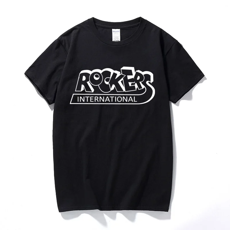 Футболка Rockers International с коротким рукавом модная тенниска из 100% хлопка надписью King
