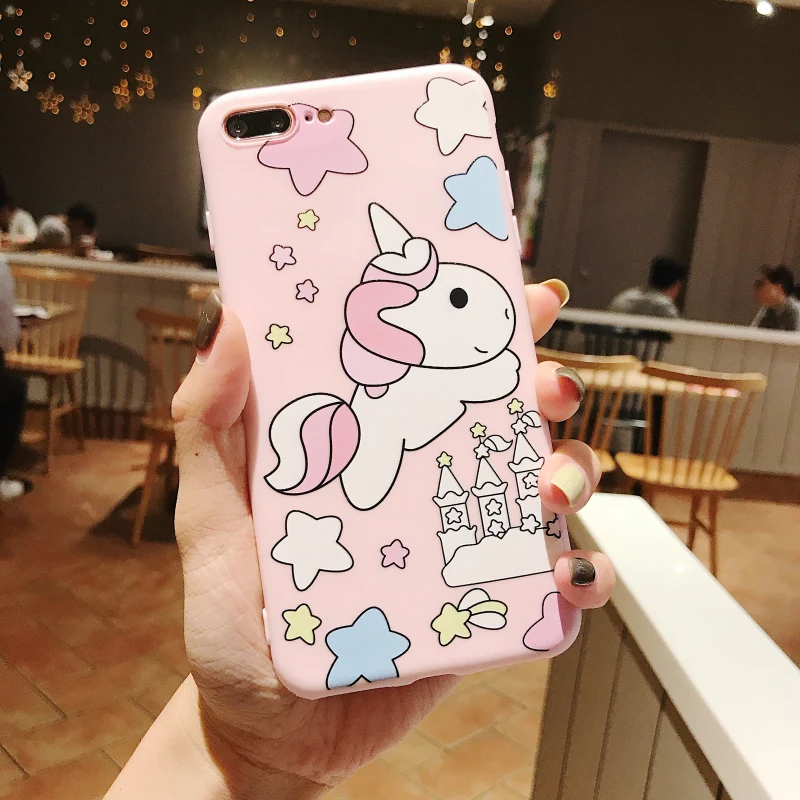 (1PC) cute UNICORN Case For iPhone XS Max XR 10 5 5S 6 6s 7 8 Plus X 6.5 Luxury TPU soft Phone cover |