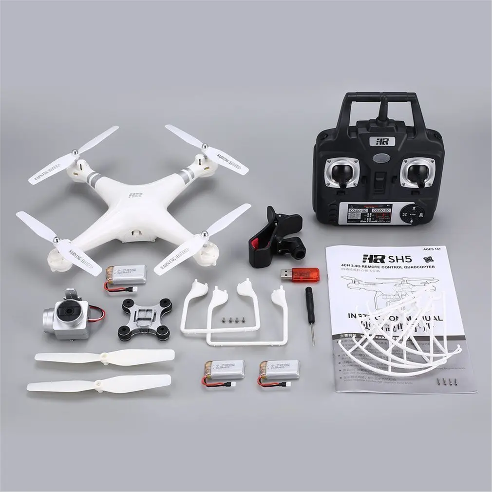 SH5H 2.4G FPV Drone RC Quadcopter with 3 Batteries 1080P Wide Angle Wifi HD Camera Live Video Altitude Hold Headless Mode | Игрушки и