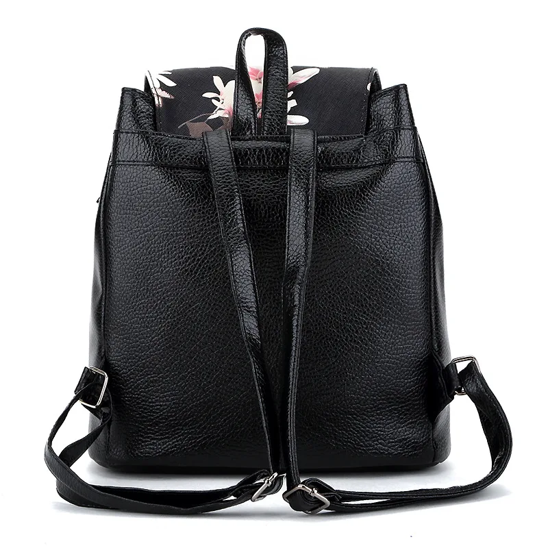 Рюкзаки из искусственной кожи высокого качества с ретро принтом для женщин и