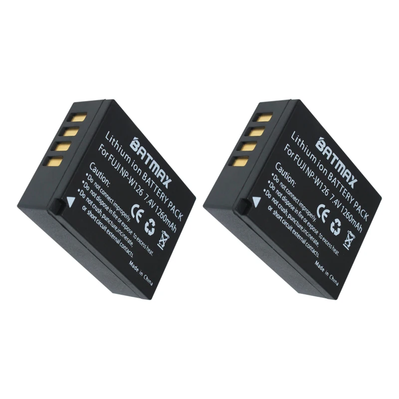 2 шт. 7,4 В 1260 мАч литий-ионная NP-W126 NP W126 батареи+ двойной USB зарядное устройство для Fujifilm Fuji NP-W126 NPW126 BC-W126 BCW126 X-T10 XT10