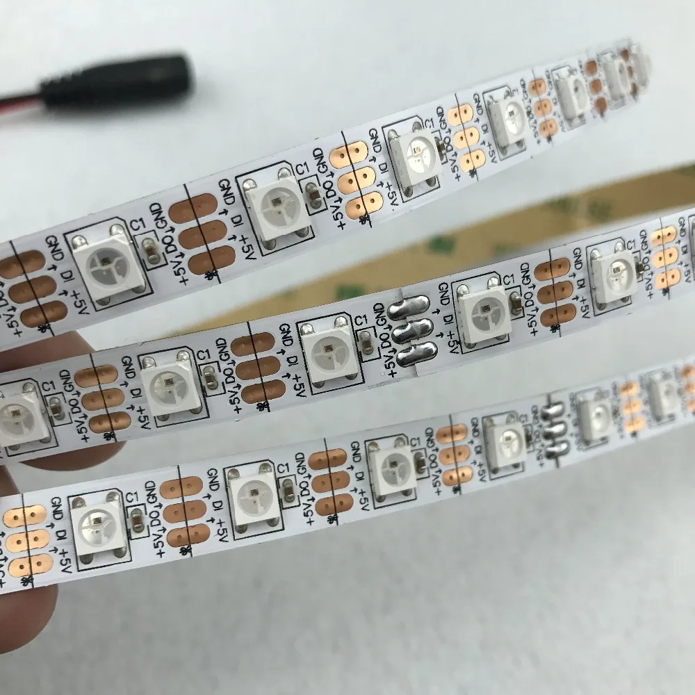 4 м DC5V WS2812B led pixel srip не водонепроницаемый 60 шт. WS2812B/m с пикселей белый PCB | Лампы и