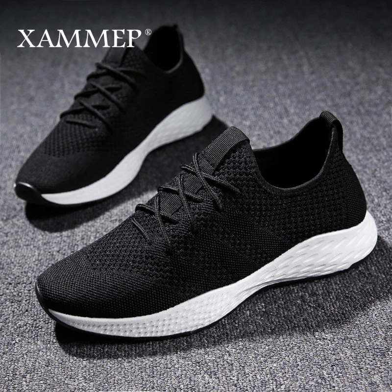 Men Casual Shoes Brand Sneakers Male Flats Slip On Mesh Loafers Breathable Big Size 45 46 Spring Autumn Xammep | Обувь