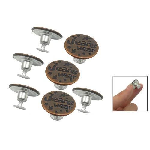Практичный 7 шт. замок с буквенным принтом внутри без швов джинсовые пуговицы