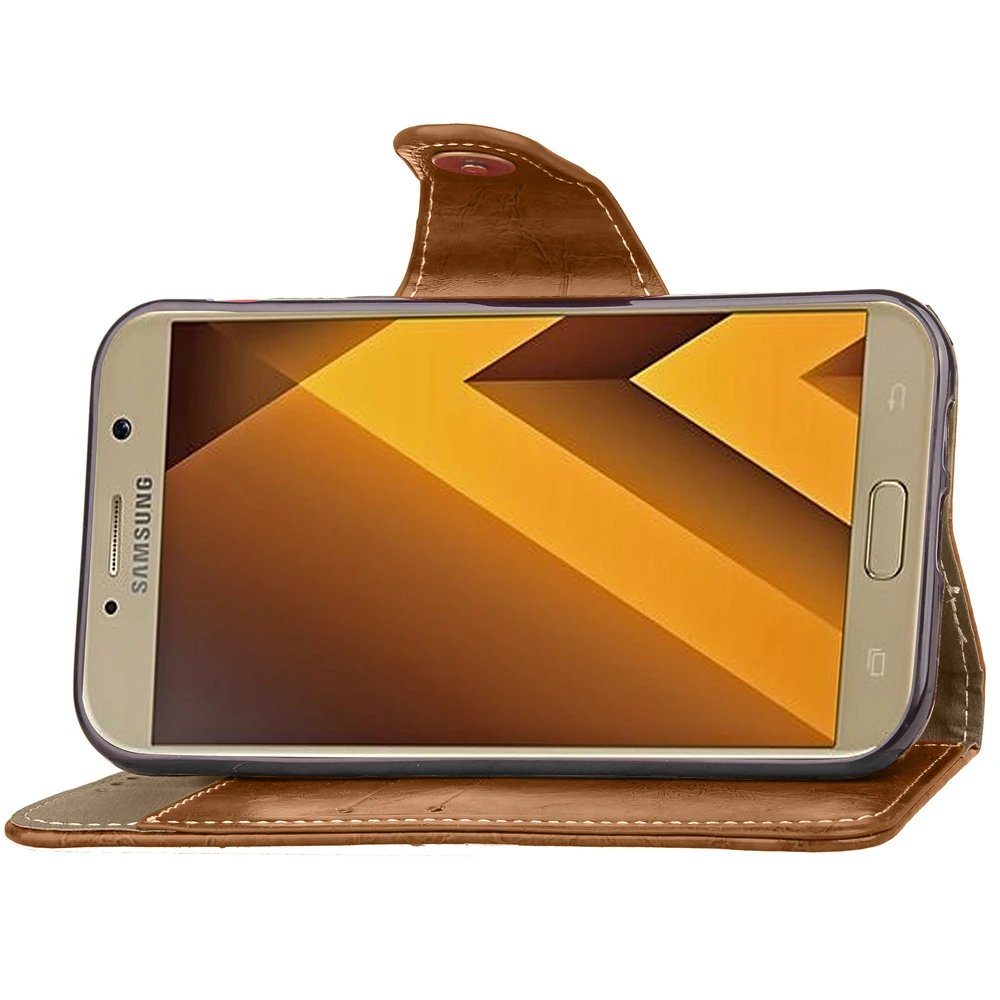 Limelan для samsung A7 2017 масло воск чехол телефона в стиле ретро кожаный с