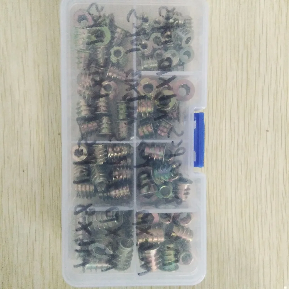 100 шт./компл. M4 // M5/M6 * 8/10/13/15 искусственная гайка для деревянной вставки Фланцевая