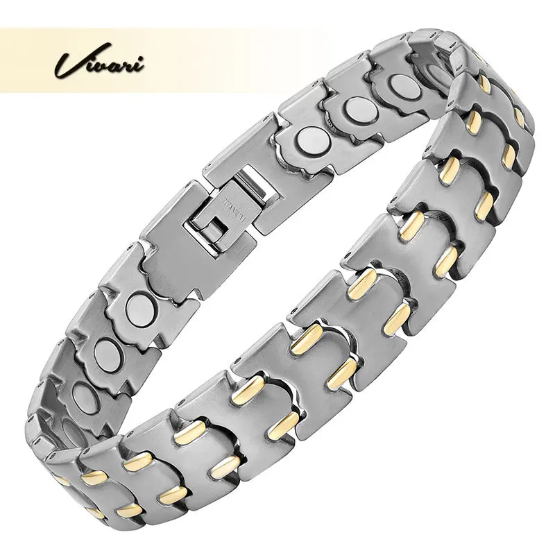 Vivari высококачественный титановый магнитный браслет мужской 22 шт. магниты 2 тона