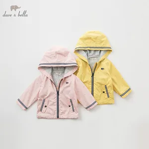 DB9963 dave bellaВесенняя Детская куртка унисекс, модная детская верхняя одежда, детское однотонное пальто