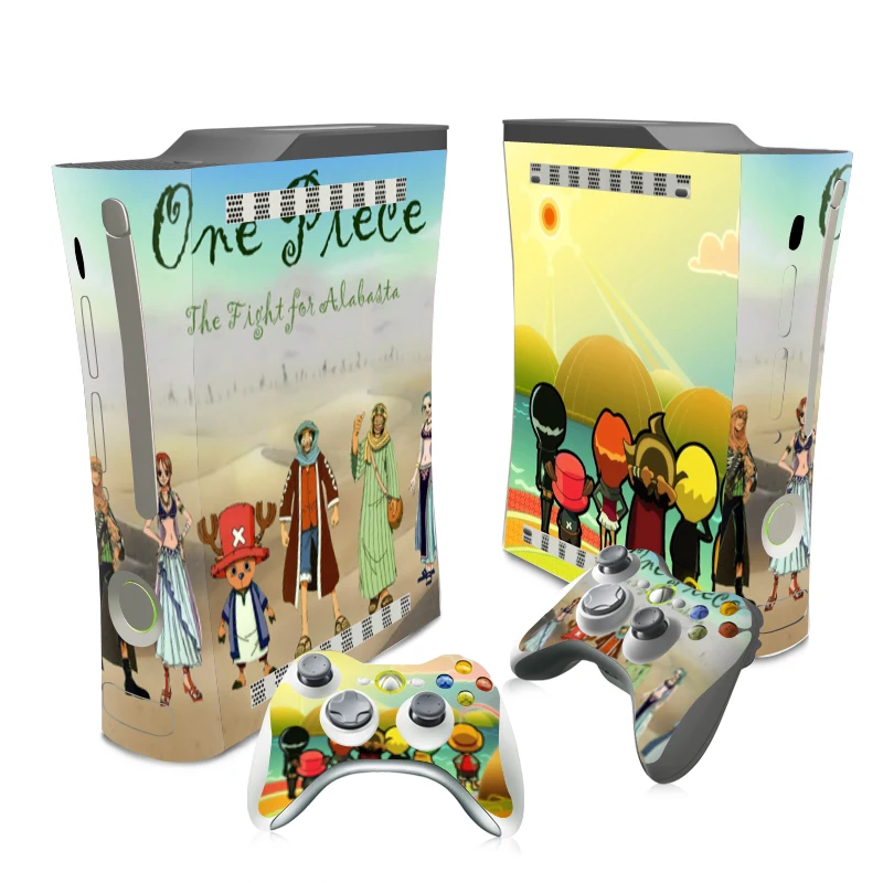 Аниме цельный Луффи Наклейка для консоли Xbox 360 и контроллеров скины наклейки Xbox360