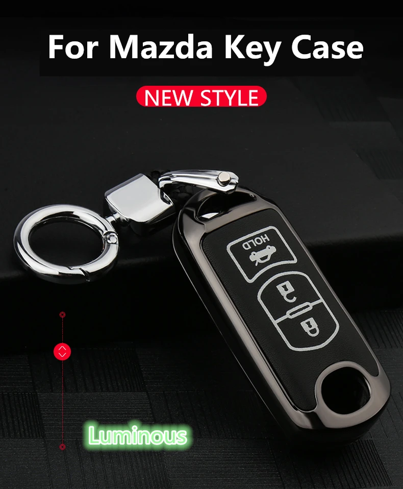 Световой цинковый сплав кожа ключ чехол Чехол для Mazda 6 Mazda 3 2 Axela Atenza CX-5 CX5 CX-7 CX-9