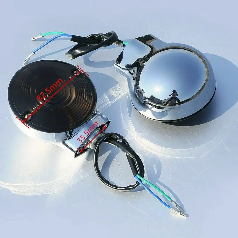 

Хромированная пара ABS Передние плоские указатели поворота для Harley Touring Road King Glide 2001-2017 Heritage Softail Classic FLSTC 99-17