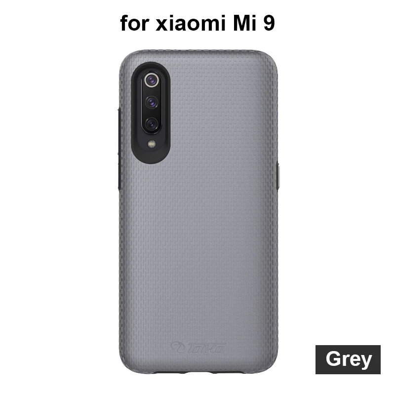 Grey and Black TOIKO X Guard 2 в 1 противоударный Прочный бронированный чехол для телефона для Xiaomi Mi 9 задняя крышка Жесткий ПК Мягкий ТПУ Бампер Защитный чехол Новинка - Цвет: Grey and Black