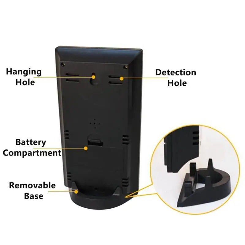 ЖК-дисплей измеритель влажности гигрометр комнатный термометр часы |