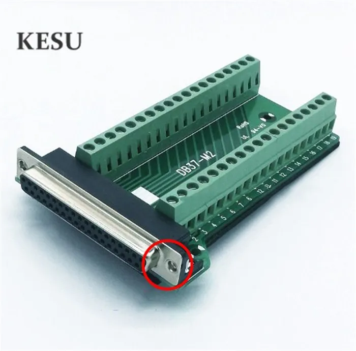 DB37 37Pin 37-контактный гнездовой модуль сигнала Стандартный Соединитель/гайка типа |
