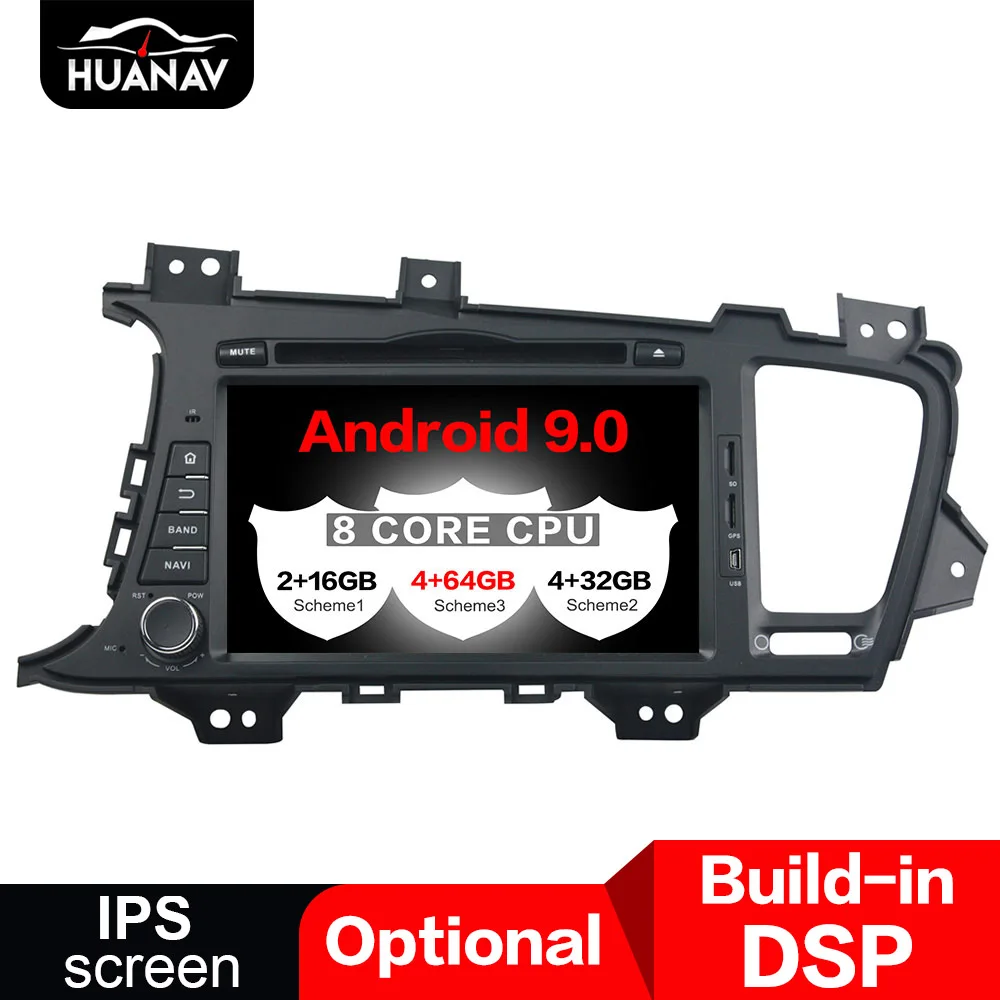

Автомагнитола DSP, Android 9,0, GPS-навигация для Kia K5/Optima 2011-2015, автомагнитола, мультимедийный плеер, головное устройство 4 + 64 ГБ