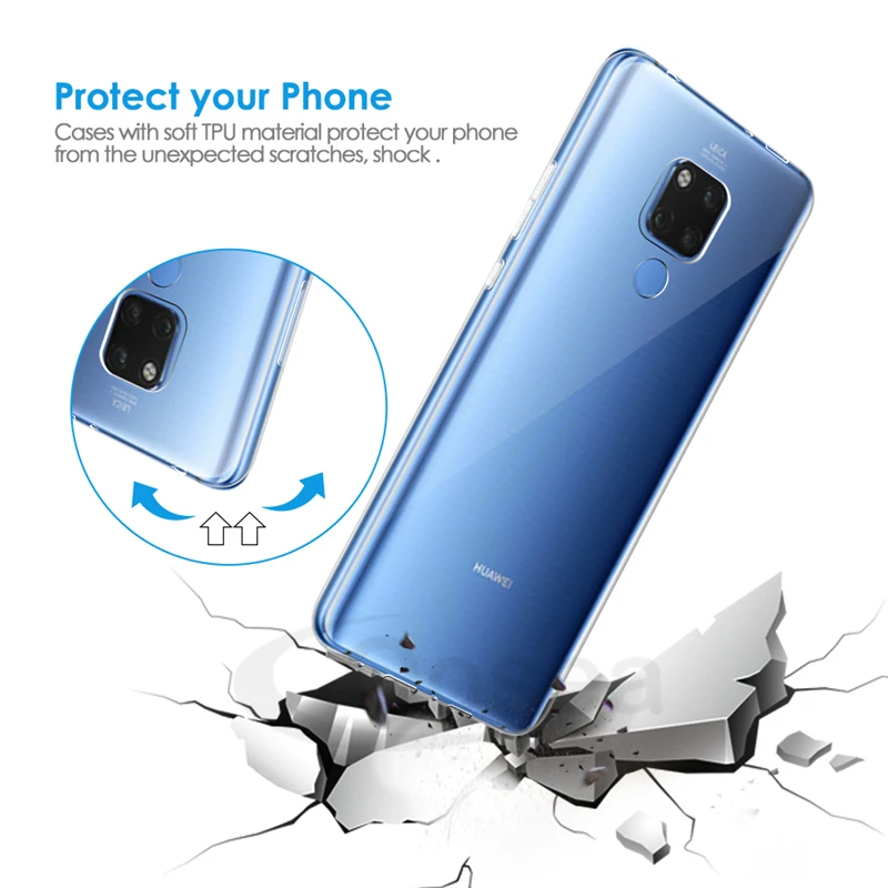 Qosea для huawei mate 20X чехол телефона Ультратонкий силиконовый мягкий TPU 20 X Pro