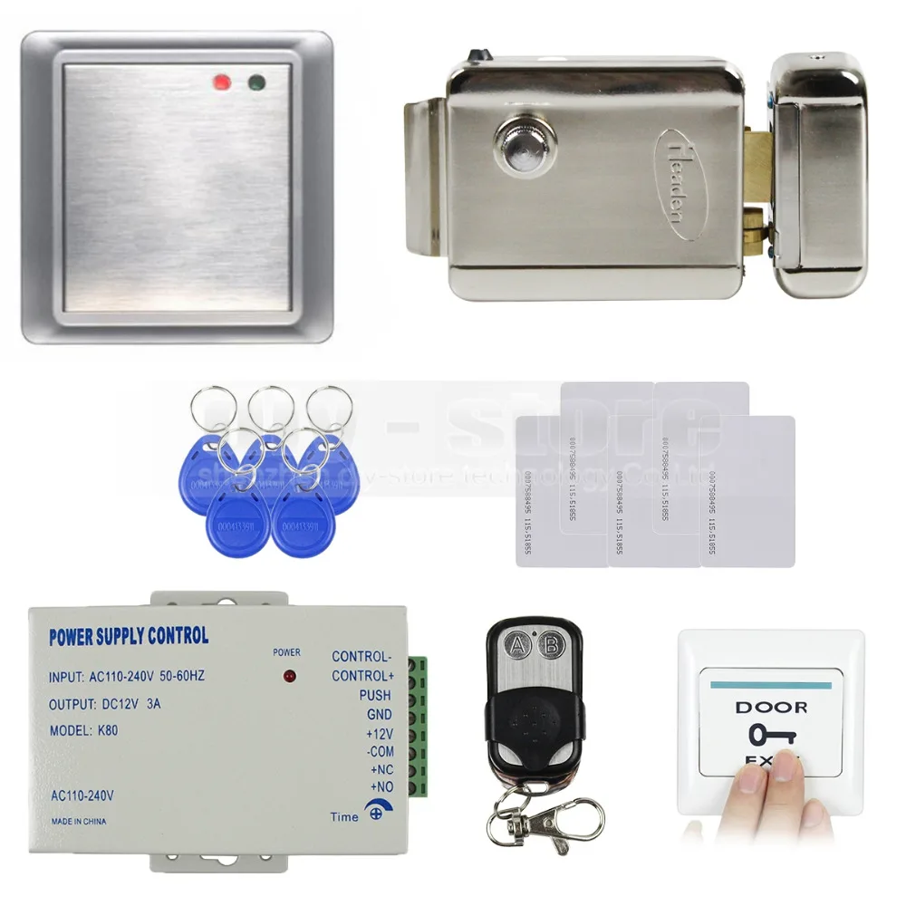 Система контроля доступа DIYSECUR с RFID клавиатурой 125 кГц + Электрический замок блок