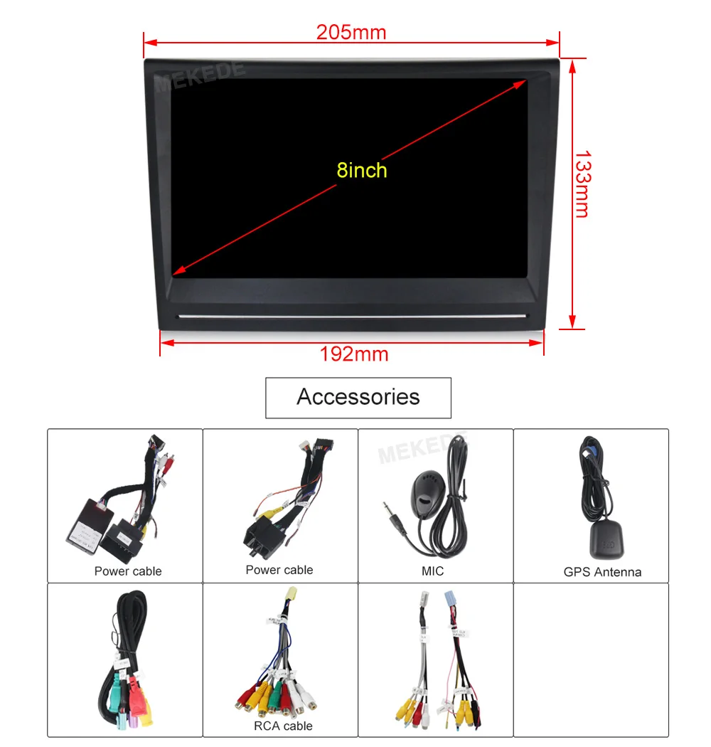 MEKEDE Android 9.0 4+64G IPS DSP 8'' touch screen Car Multimedia for Porsche Cayman 987 911 997 2005-2008 Boxster 987 2005-2012