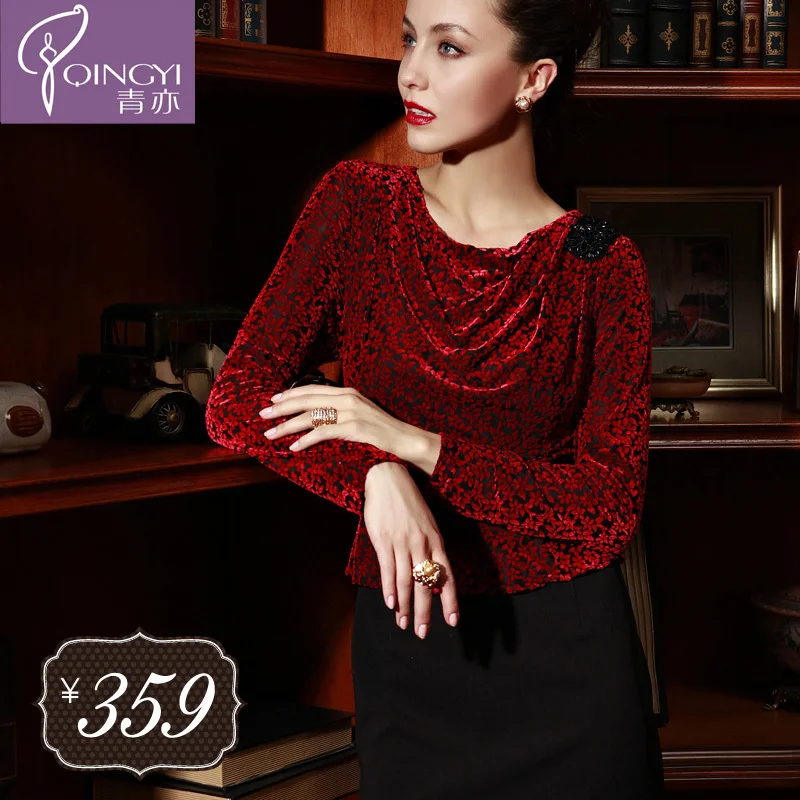 2012 autumn new arrival fabric velvet long-sleeve winter one-piece dress 9039 | Женская одежда