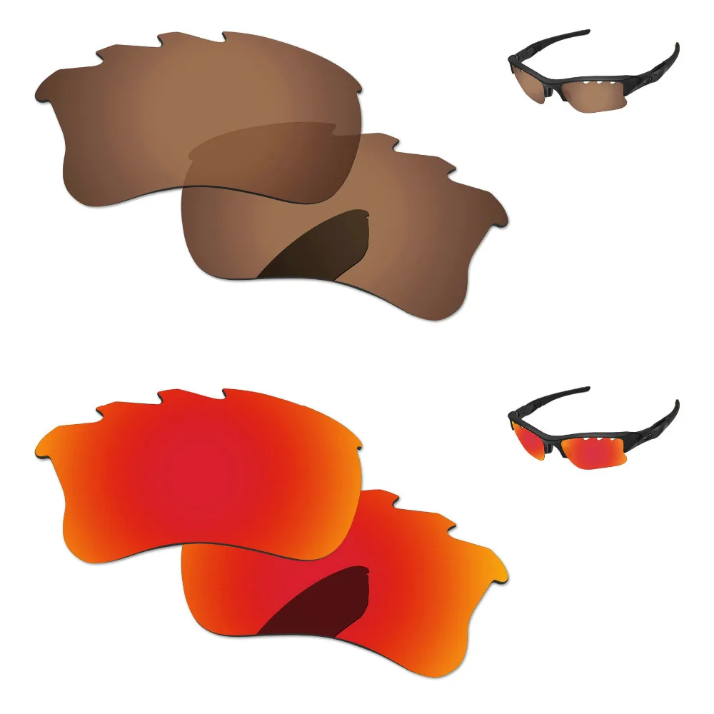 

Огненно-красный и коричневый 2 пары поляризованных сменных линз для Flak Jacket XLJ оправа солнцезащитных очков с вентиляцией 100% UVA & UVB защита