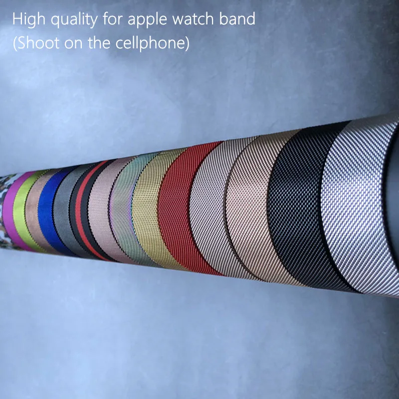 Миланская петля, ремешок для Apple Watch, 42 мм, 38 мм, Iwatch 4, 3, 2, 1, Mdnen, браслет из нержавеющей стали, часы с магнитной пряжкой