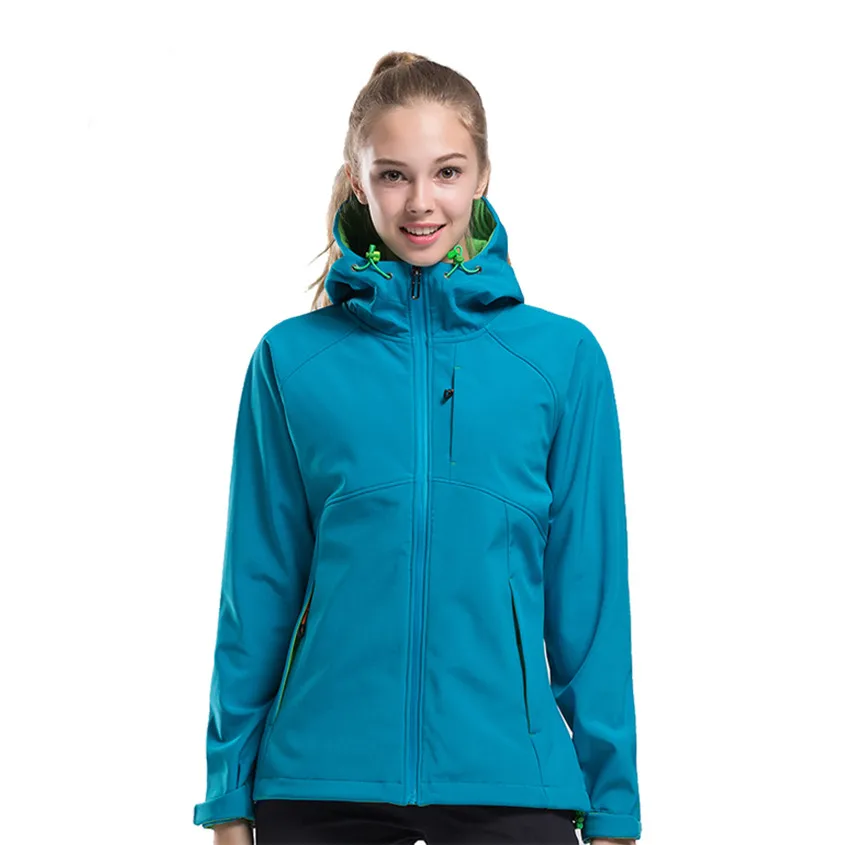 Lake Blue WindTaste новые женские флисовые походные Спортивные Куртки Флисовая ветровка Кемпинг Треккинг скалолазание с капюшоном пальто KB016 - Цвет: Lake Blue