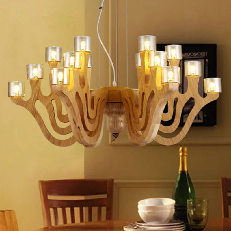 

modern led bar restaurant bedroom study room kitchen wooden pendant lighting