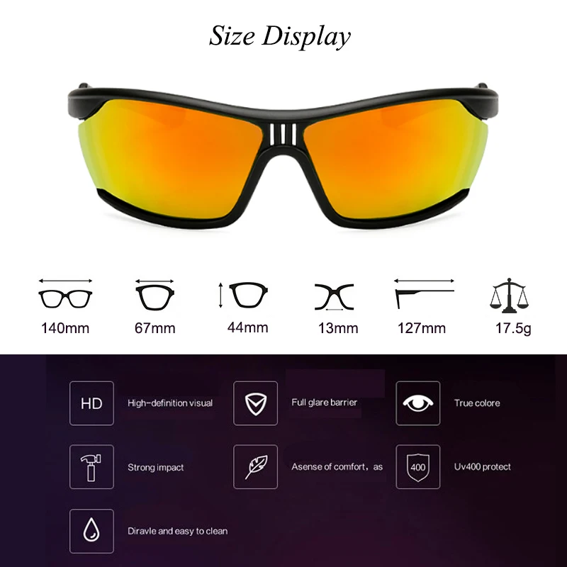 Мужские поляризационные солнцезащитные очки WarBLade желтые линзы для ночного