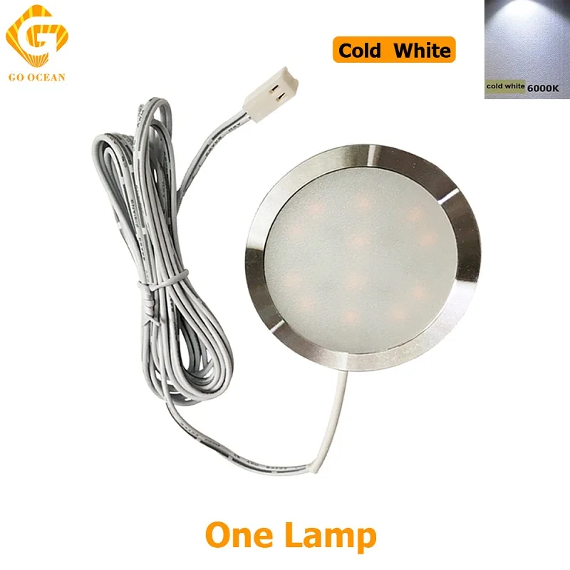 GO OCEAN LED Под шкафом Шкаф Light 2.5W 12V / DC Алюминиевый светодиодный экран Освещение для освещения светильников для кухонных счетчиков - Цвет: Cold White