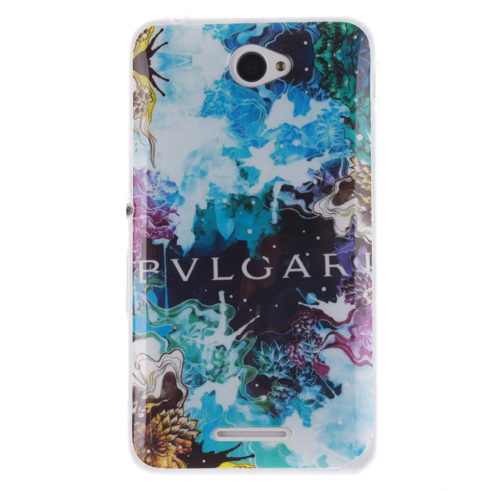 Qiaogle ТПУ Case-R028/Красочные живописи тушью-для SONY Xperia E4 Силиконовый Чехол |