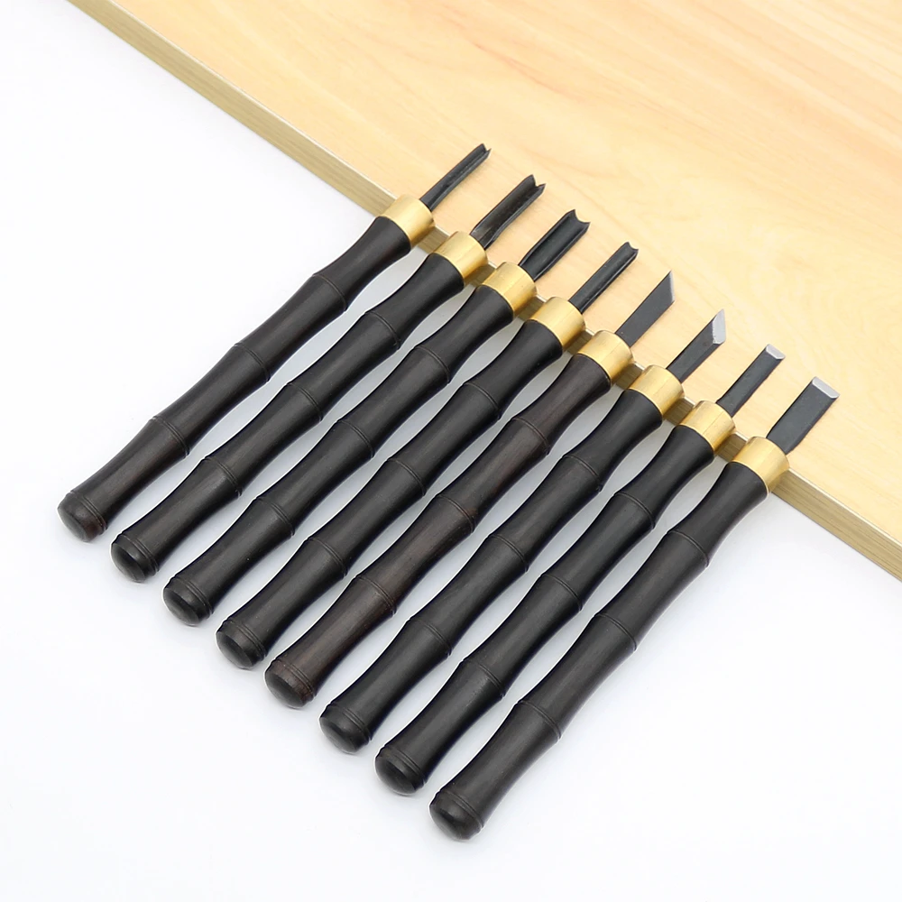 8 шт./компл. резьба по дереву долотом набор с Сумки холсты ручной