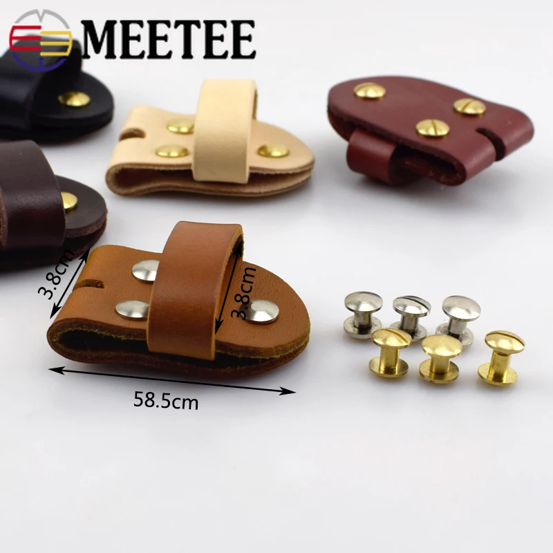Meetee 3,8 см Meetee высокое качество мужской ремень Пряжка соединение кожа Твердый латунный Ремень Пряжка DIY ремесло AP2387