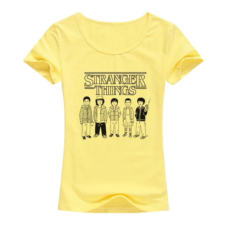 Женская футболка с коротким рукавом и принтом очень странные дела|hipster tee|printed t shirt